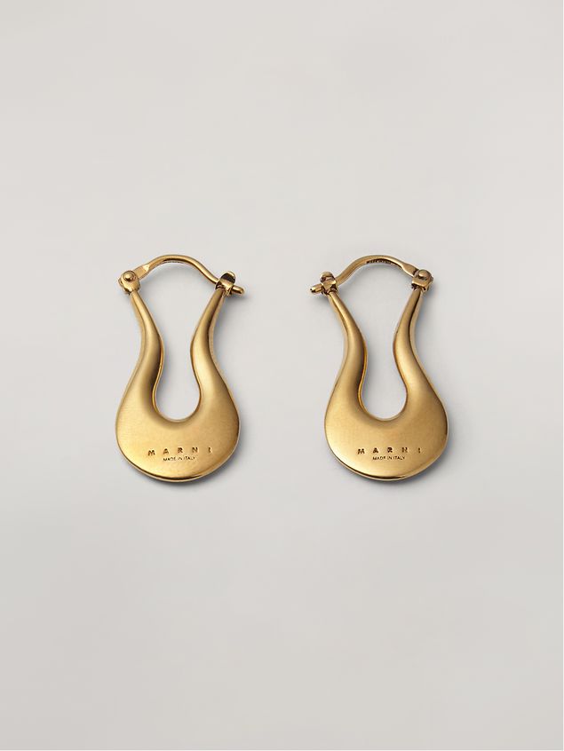 Earring Marni BLOW UP earrings in metal with harp-shaped pendant Woman