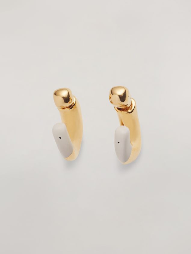 Earring Marni BLOW UP earrings in metal with C-shaped pendant Woman