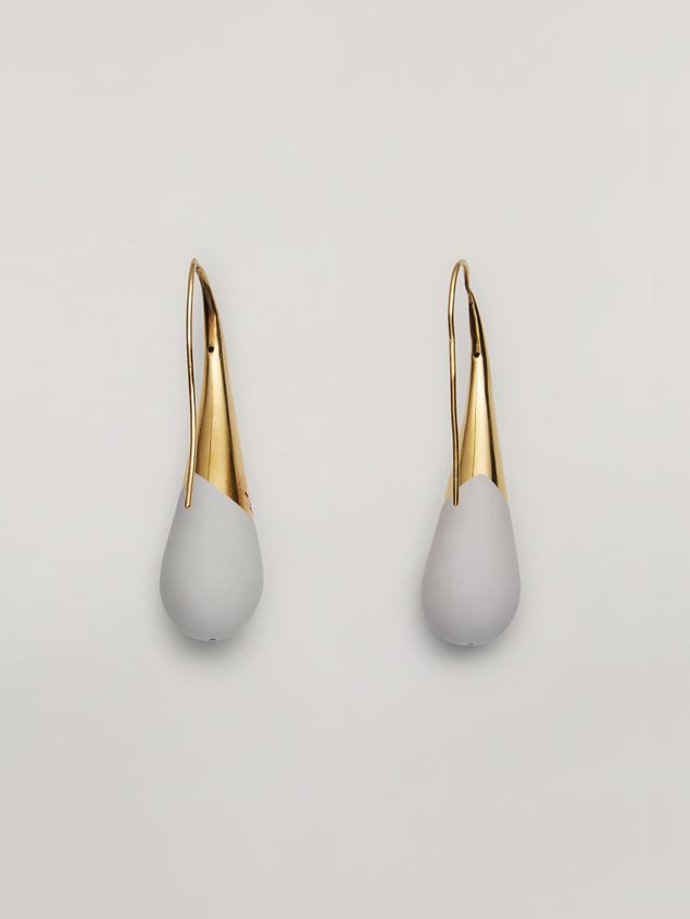 Earring Marni BLOW UP earrings in metal with painted drop-shaped pendant Woman