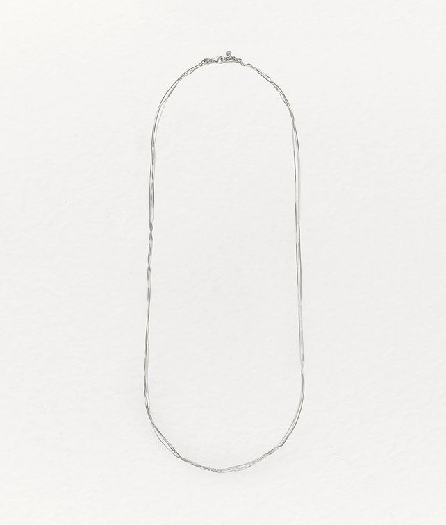 BOTTEGA VENETA NECKLACE IN STERLING SILVER Necklace Woman fp