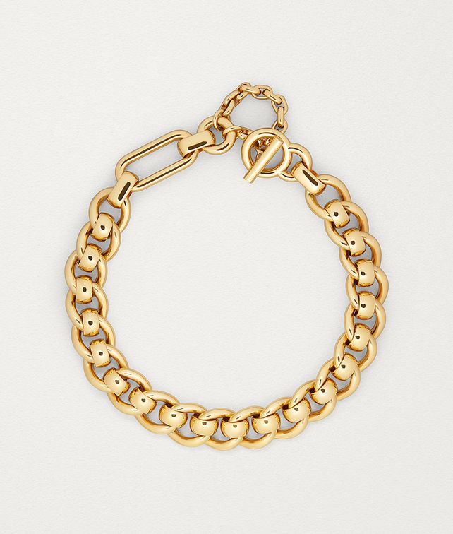 BOTTEGA VENETA NECKLACE IN GOLD-PLATED SILVER Necklace Woman fp