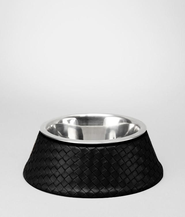 BOTTEGA VENETA Intrecciato VN Brushed Steel Dog Bowl Pet Accessory E fp