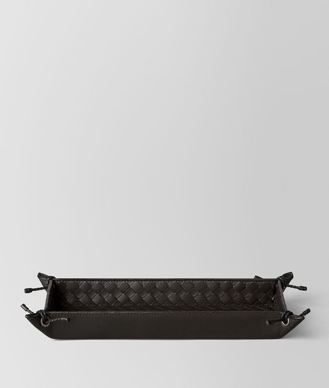 BOTTEGA VENETA ESPRESSO INTRECCIATO NAPPA LEATHER PEN TRAY Desk accessory E fp