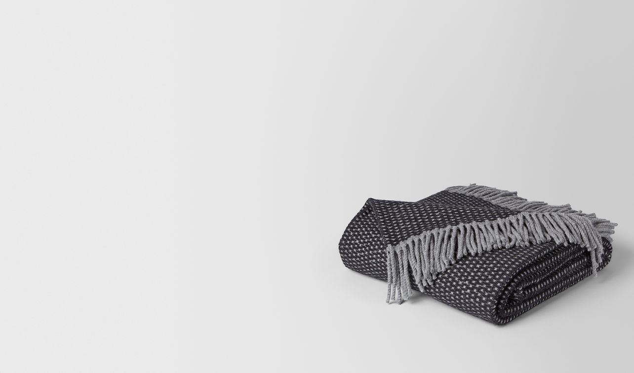 anthracite black cashmere dagan blanket landing