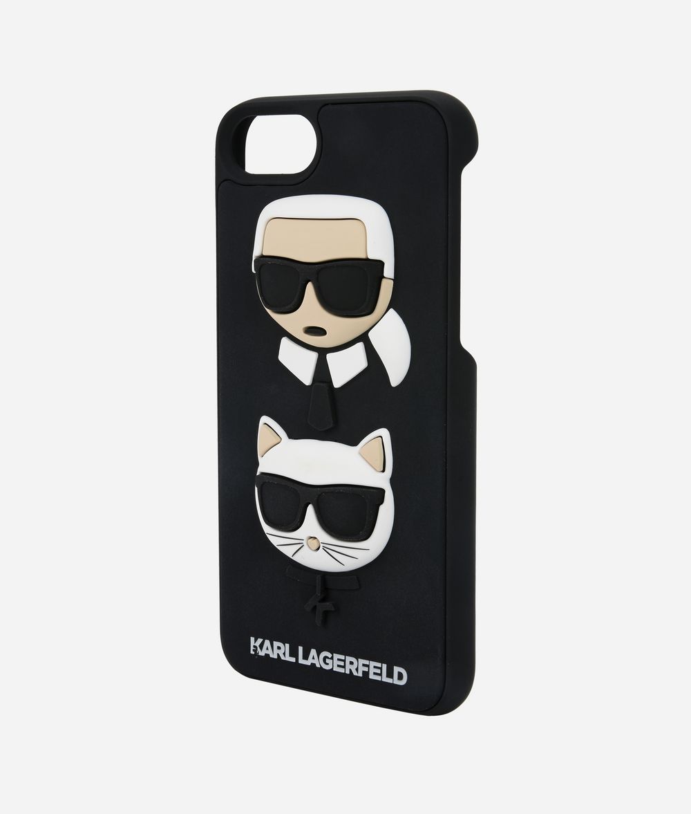 KARL LAGERFELD Karl and Choupette Ikonik new rubber iPad/iPhone Case Woman r