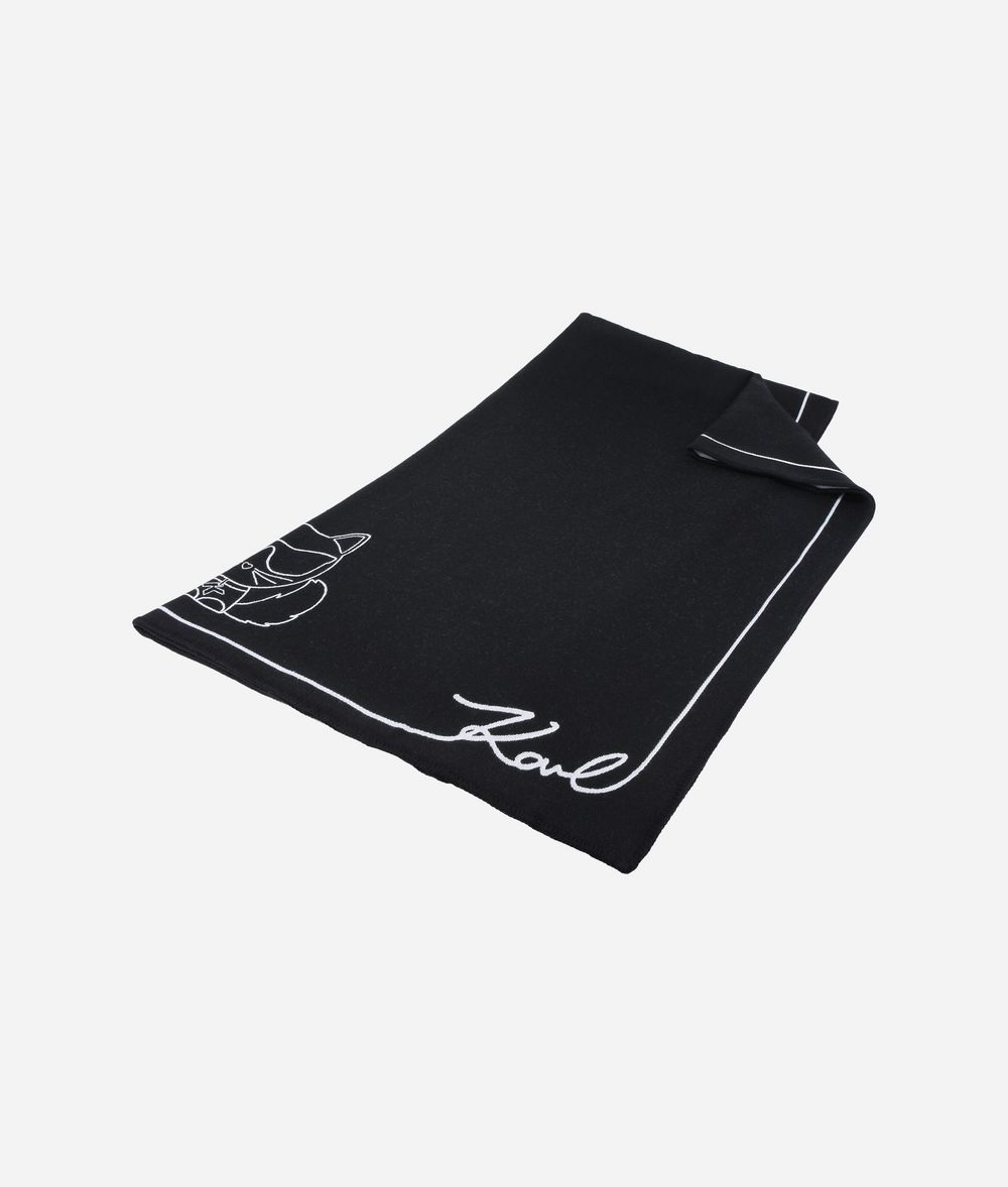 KARL LAGERFELD K/Ikonik Wool Blanket Homeware Woman f