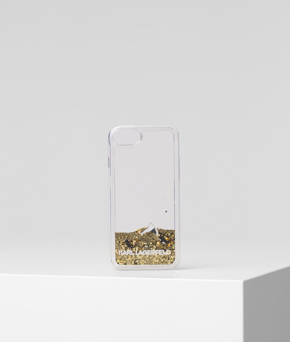 KARL LAGERFELD K/Ikonik Liquid Glitter iPhone 8 Cover iPad/iPhone Case Woman f