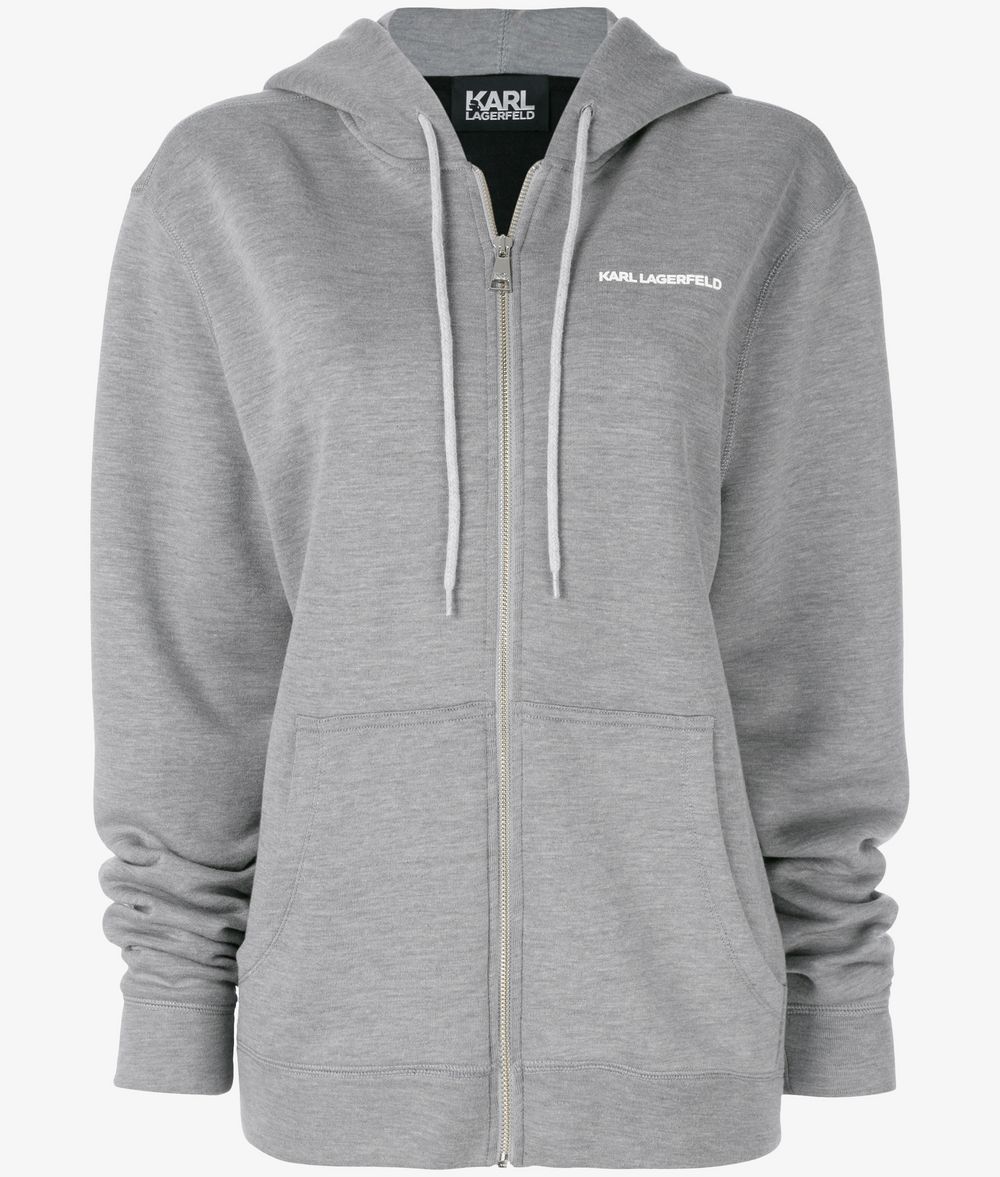 KARL LAGERFELD UNISEX - Karl's Essential Zip Hoodie Sweatshirt E f
