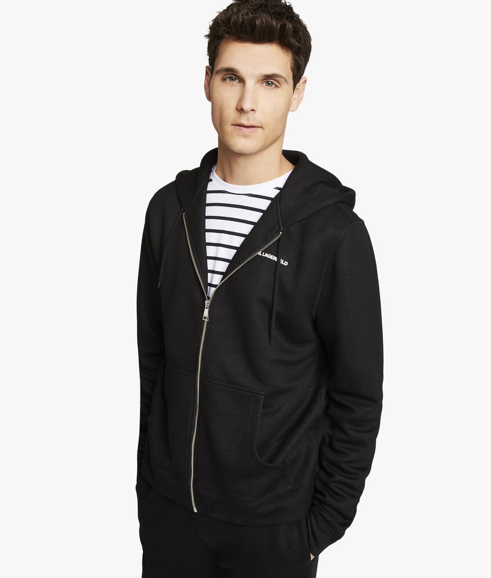 KARL LAGERFELD Karls Unisex-Hoodie mit Reißverschluss Sweatshirt E f