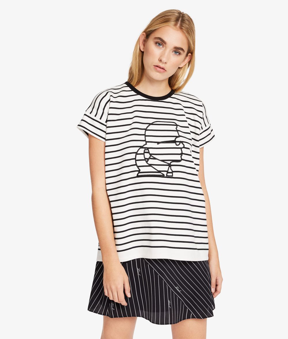 KARL LAGERFELD Kurzärmliges Logo-Sweatshirt Sweatshirt Damen f