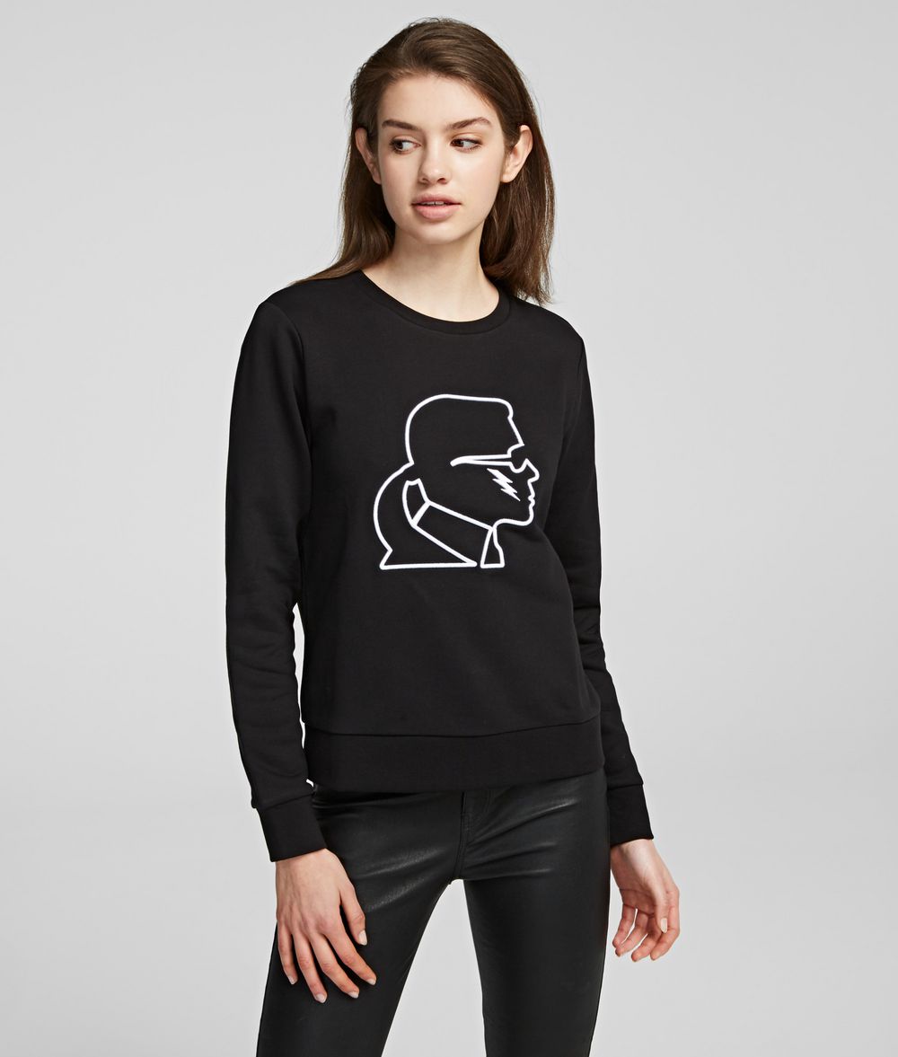 KARL LAGERFELD K/Ikonik Sweatshirt mit Stickerei Sweatshirt Damen f