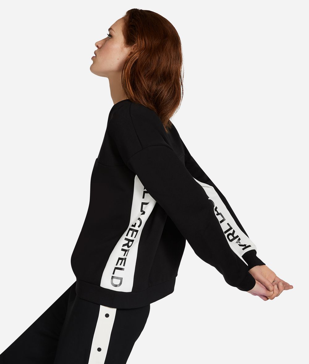 KARL LAGERFELD V-Neck Logo Sweatshirt Sweatshirt Woman d