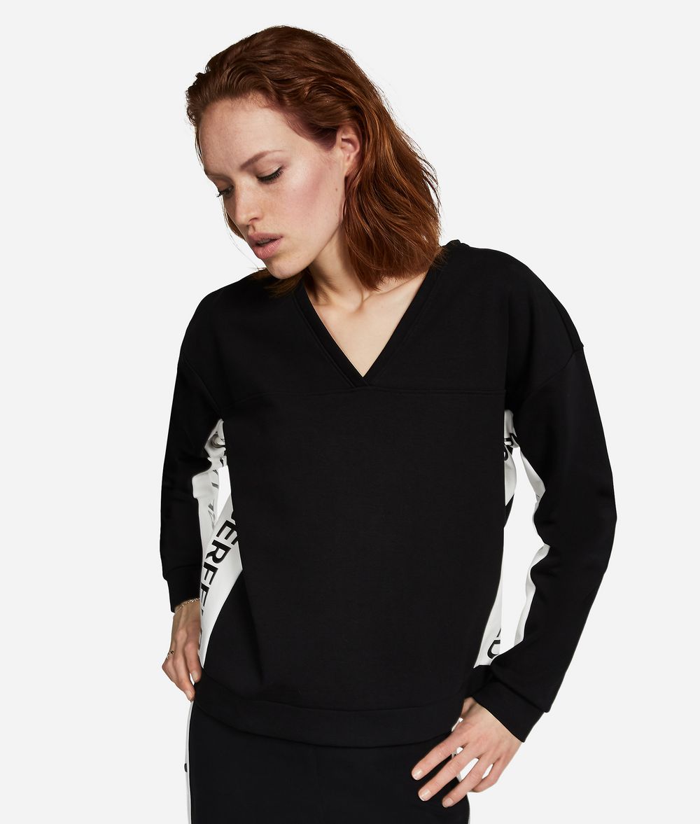 KARL LAGERFELD V-Neck Logo Sweatshirt Sweatshirt Woman f