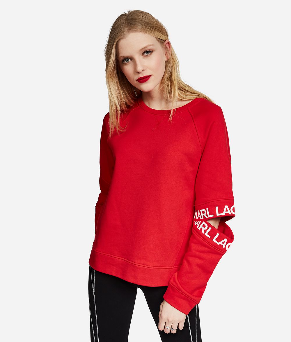 KARL LAGERFELD Sweatshirt mit Cut-out am Ärmel Sweatshirt Damen f