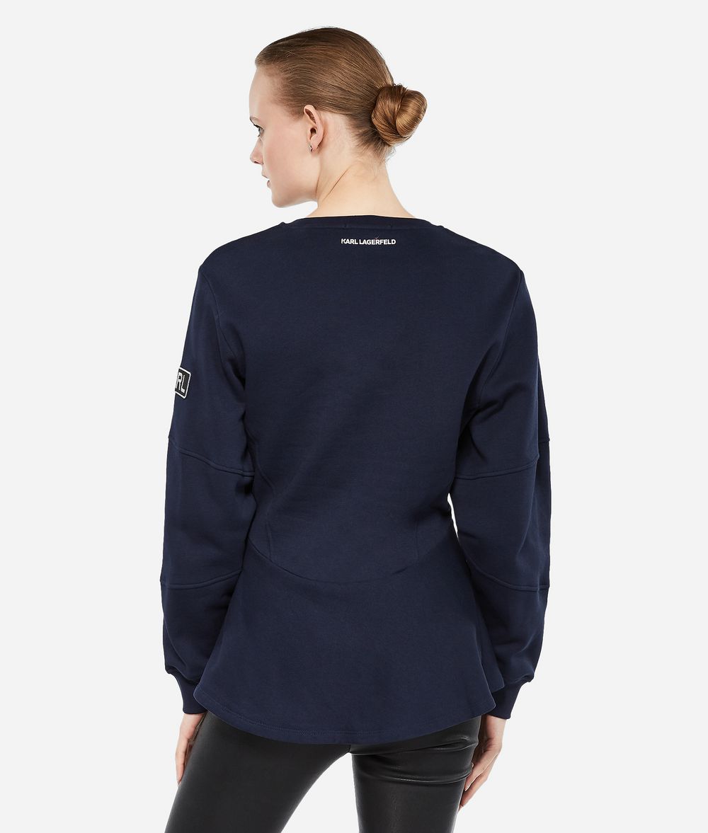 KARL LAGERFELD Karl Space Peplum-Sweatshirt Sweatshirt Damen d