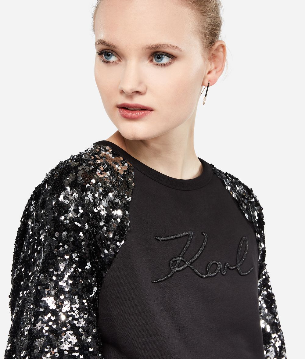 KARL LAGERFELD K/Signature Sweatshirt mit Stickerei Sweatshirt Damen d