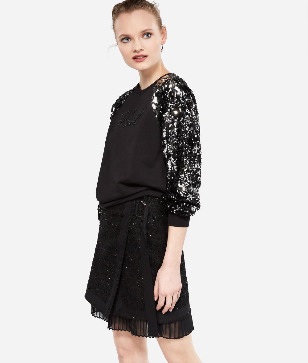 KARL LAGERFELD K/Signature Sweatshirt mit Stickerei Sweatshirt Damen f