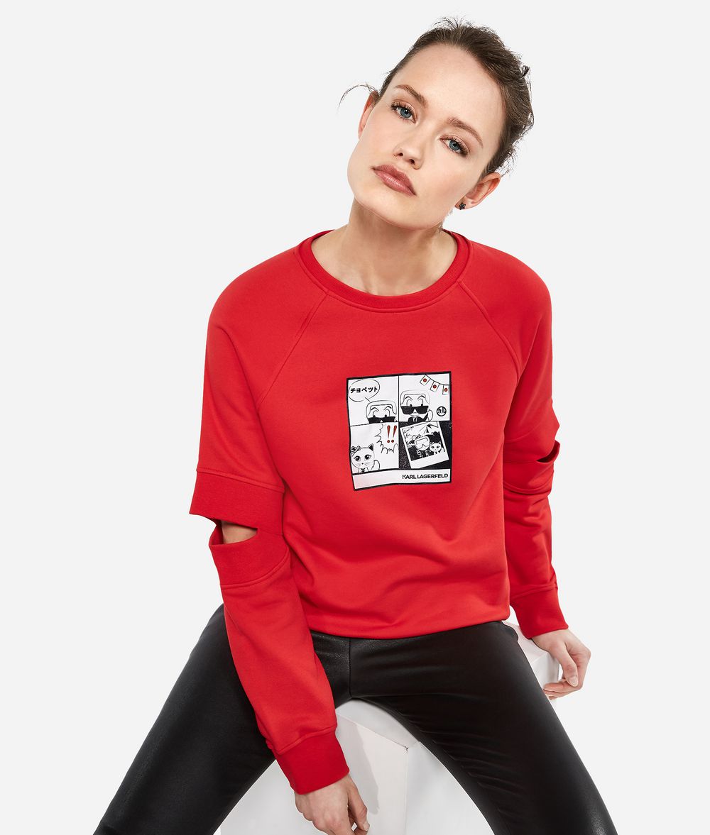 KARL LAGERFELD K/Tokyo Cut-Out Sweatshirt Sweatshirt Woman f