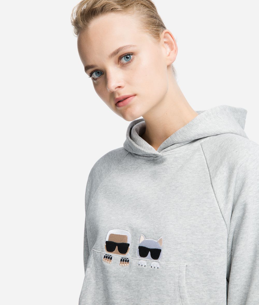KARL LAGERFELD K/Ikonik Artwork Hoodie Sweatshirt Woman d