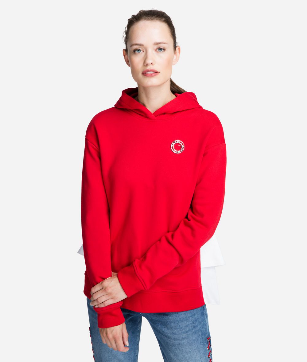 KARL LAGERFELD Hoodie with Ruffle Sweatshirt Woman f