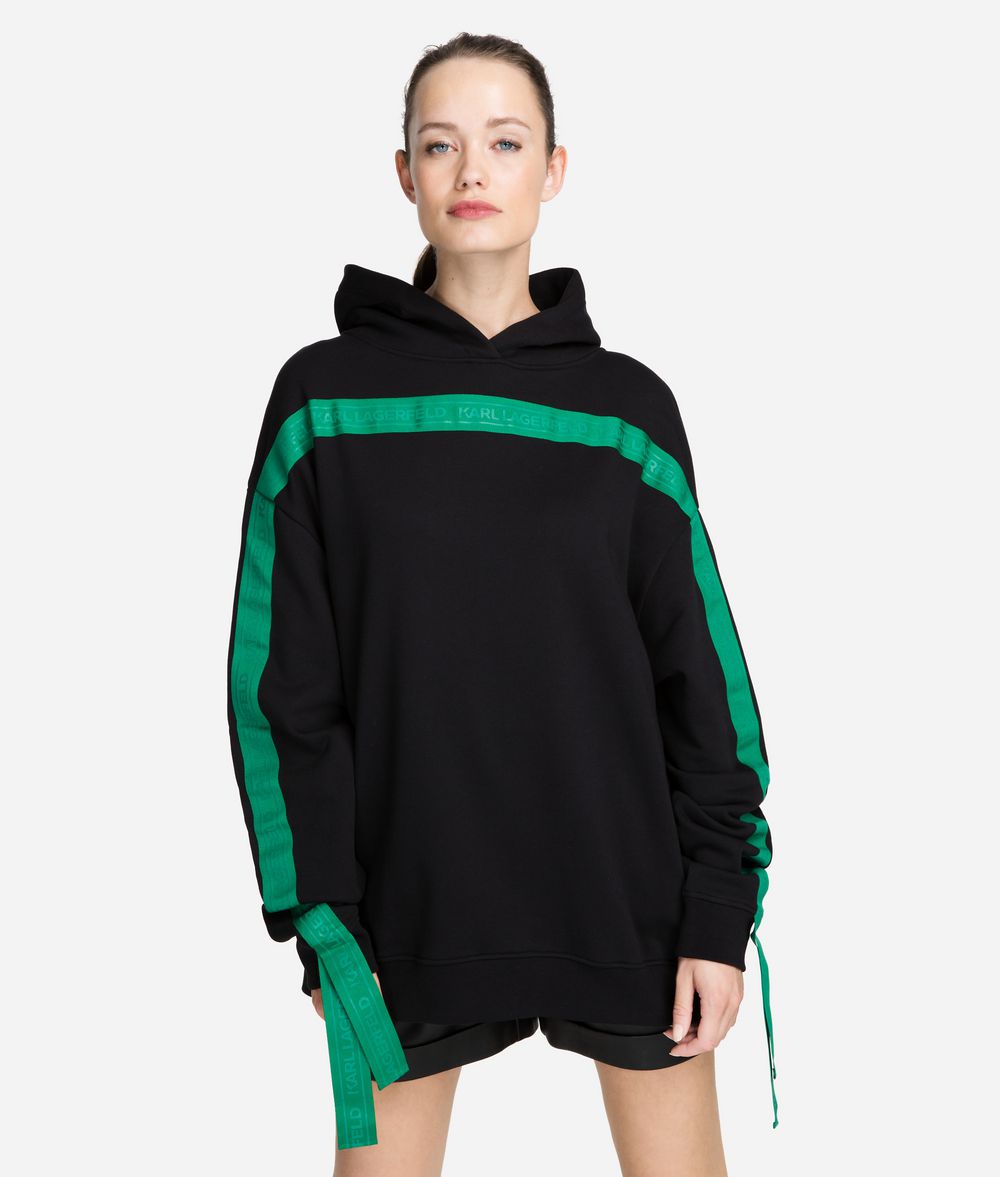 KARL LAGERFELD Logo Tape Hoodie Sweatshirt Woman f