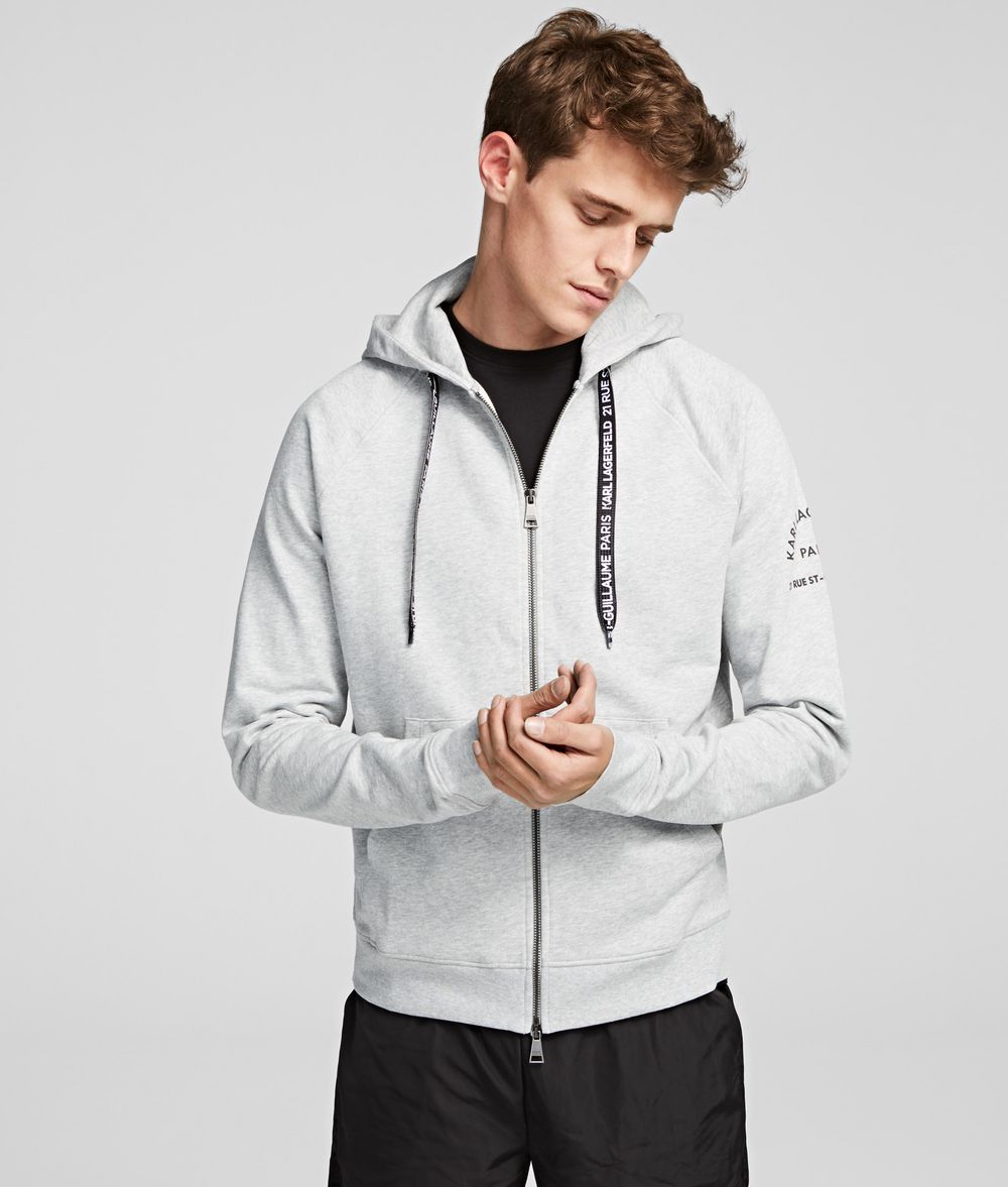 KARL LAGERFELD Rue St Guillaume Zipper Hoodie Sweatshirt Man f