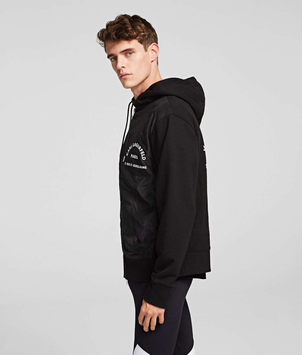 KARL LAGERFELD Rue St Guillaume Zipper Hoodie Sweatshirt Man d