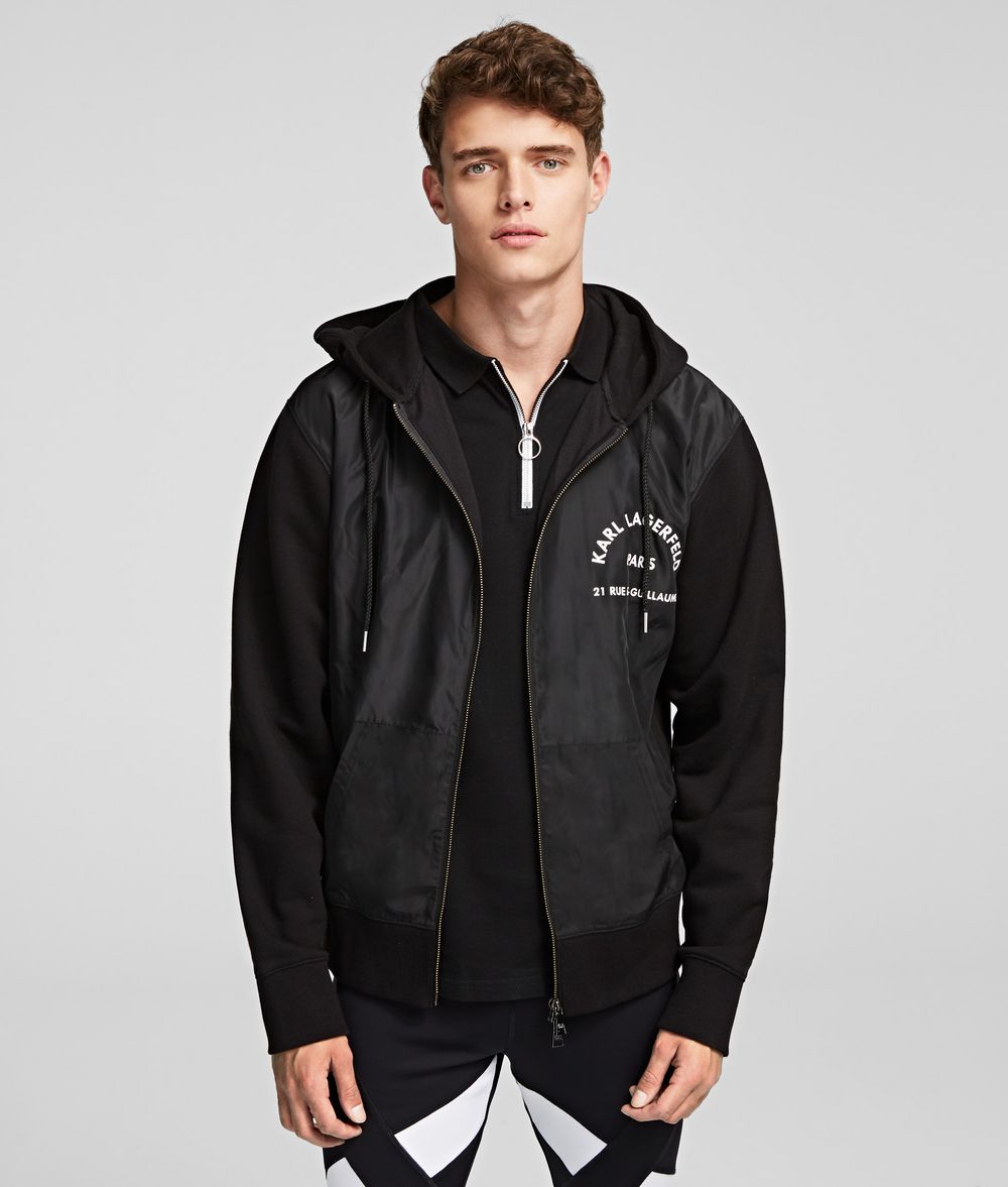 KARL LAGERFELD Rue St Guillaume Zipper Hoodie Sweatshirt Man f