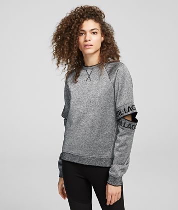 KARL LAGERFELD CUT-OUT SLEEVE SWEATSHIRT