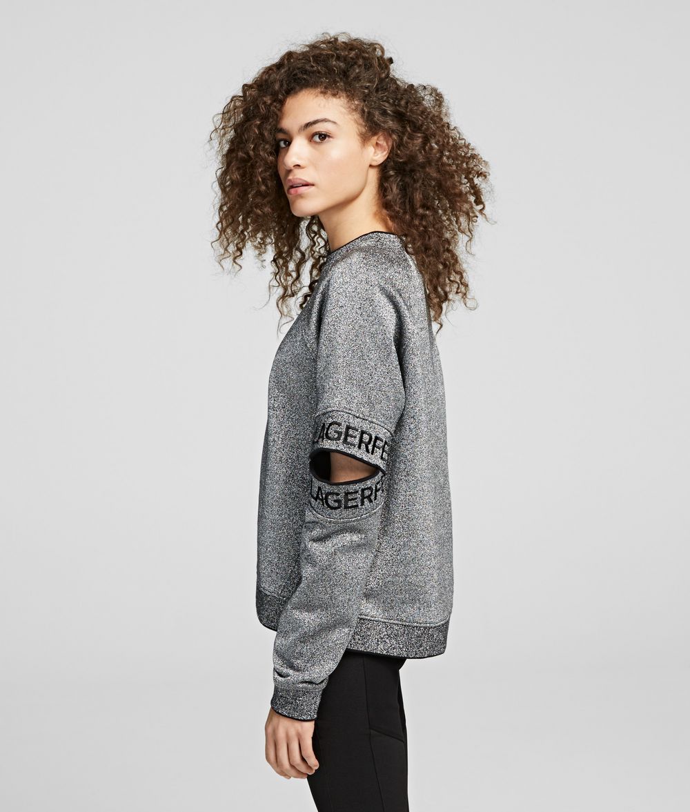 KARL LAGERFELD Cut-Out Sleeve Sweatshirt Sweatshirt Woman d