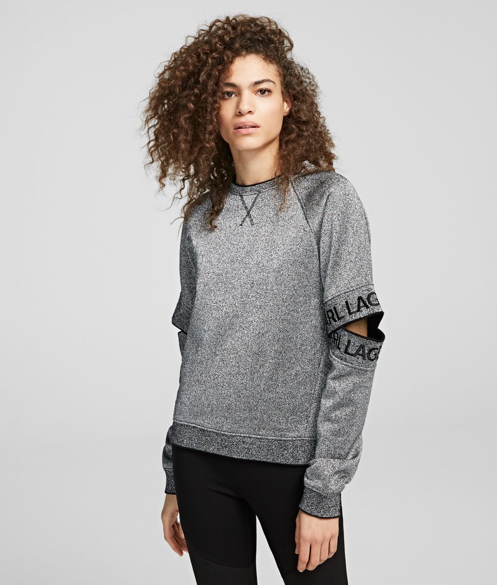 KARL LAGERFELD Cut-Out Sleeve Sweatshirt Sweatshirt Woman f