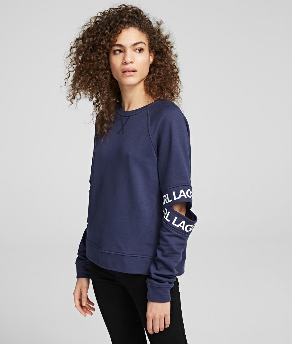 KARL LAGERFELD Cutout Sleeve Sweatshirt Sweatshirt Woman f