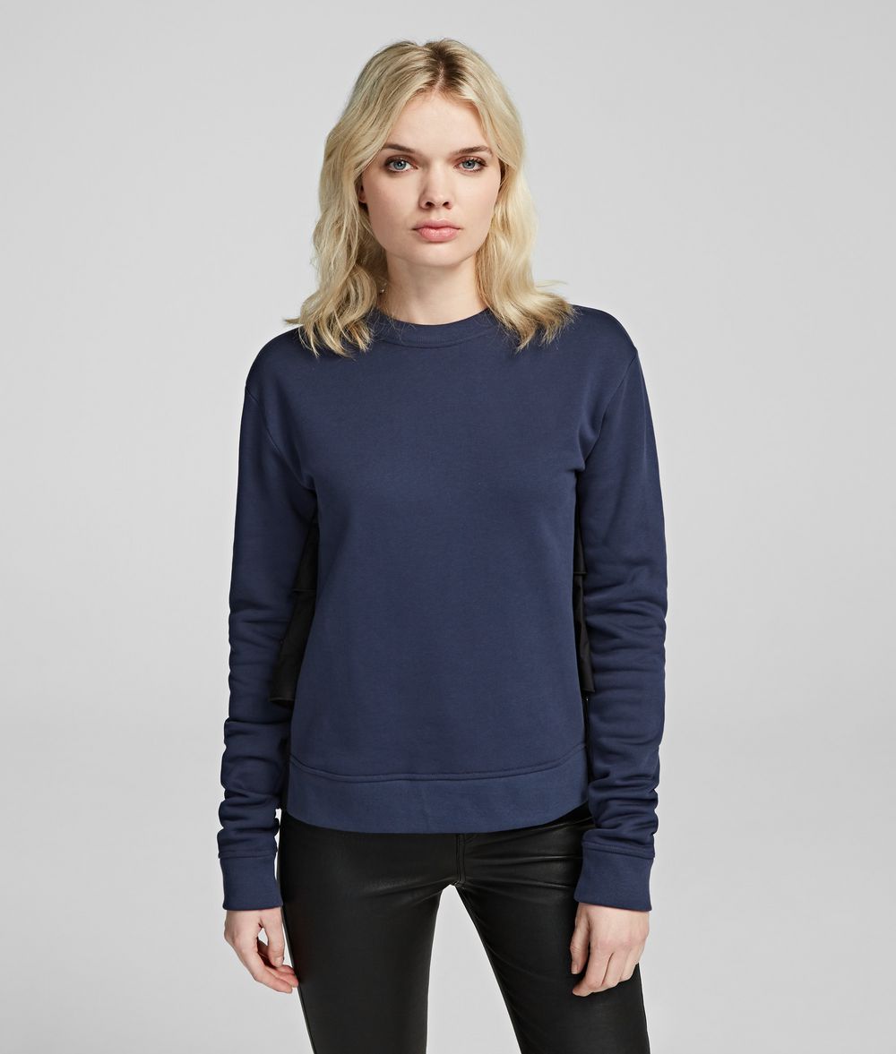 KARL LAGERFELD Fabric Mix Sweatshirt Sweatshirt Woman f