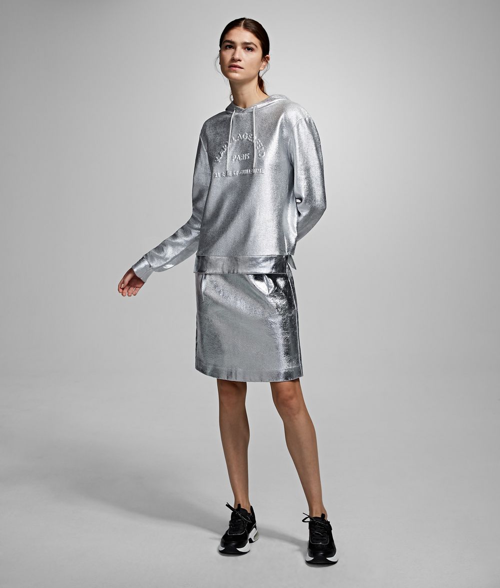 KARL LAGERFELD Address Logo Hoodie Sweatshirt Woman f