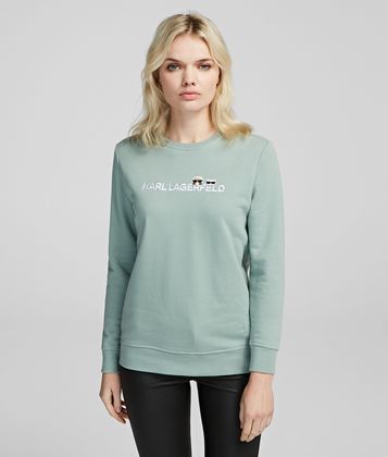 KARL LAGERFELD K/IKONIK LOGO SWEATSHIRT