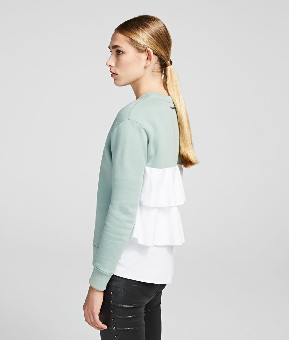 KARL LAGERFELD Fabric Mix Sweatshirt Sweatshirt Woman d