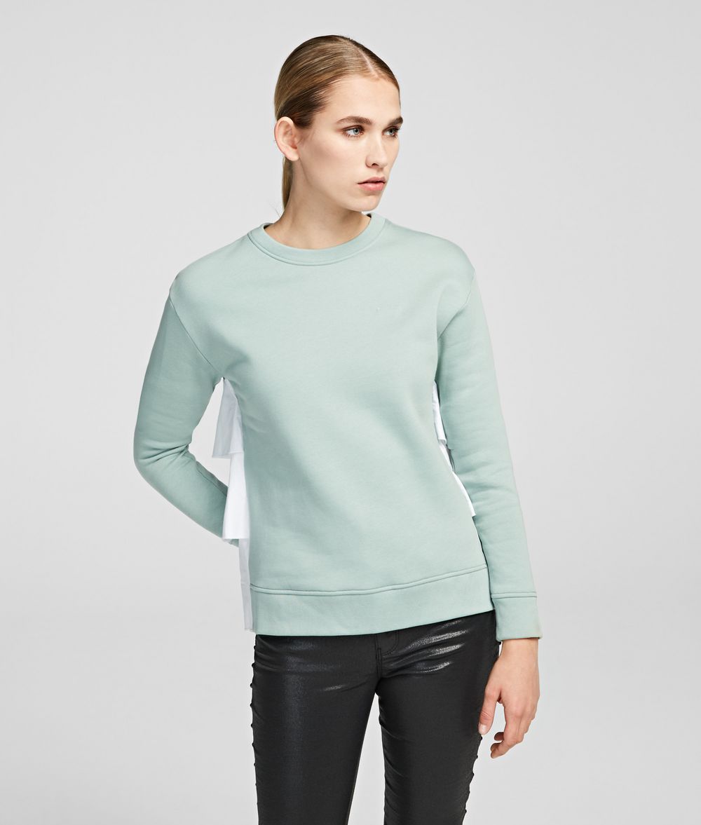 KARL LAGERFELD Fabric Mix Sweatshirt Sweatshirt Woman f