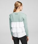 KARL LAGERFELD FABRIC MIX SWEATSHIRT