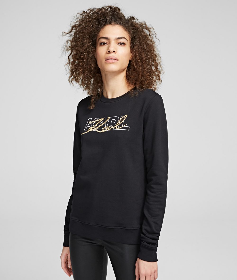 KARL LAGERFELD Double Logo Sweatshirt Sweatshirt Woman f