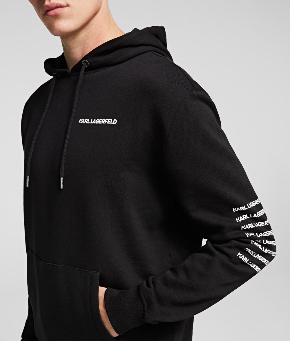 KARL LAGERFELD Repetition Logo Hoodie Sweatshirt Man d