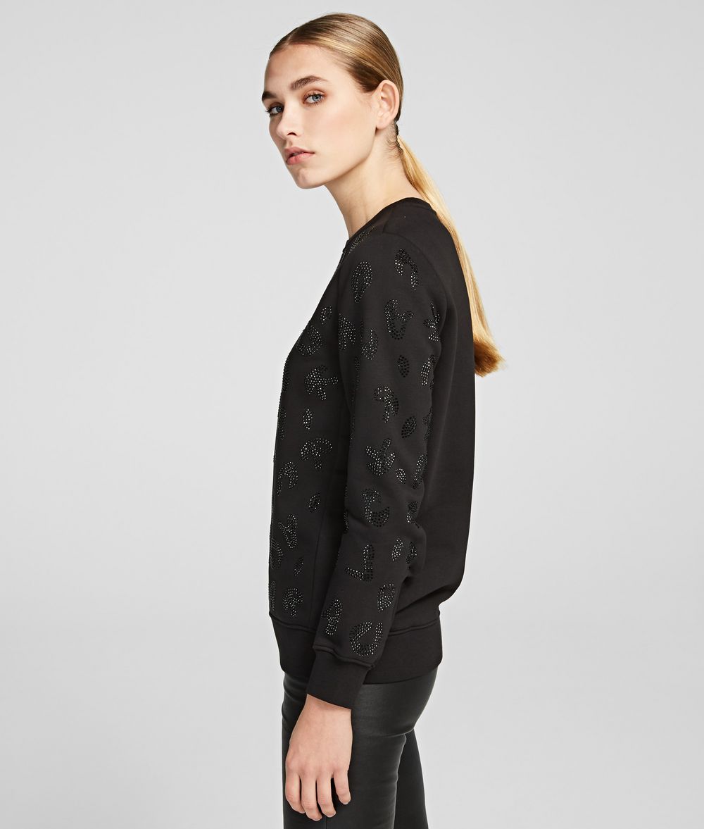KARL LAGERFELD Sparkly Logo Sweatshirt Sweatshirt Woman d