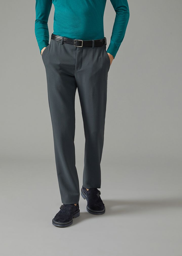 Trousers in seersucker Trousers in seersucker