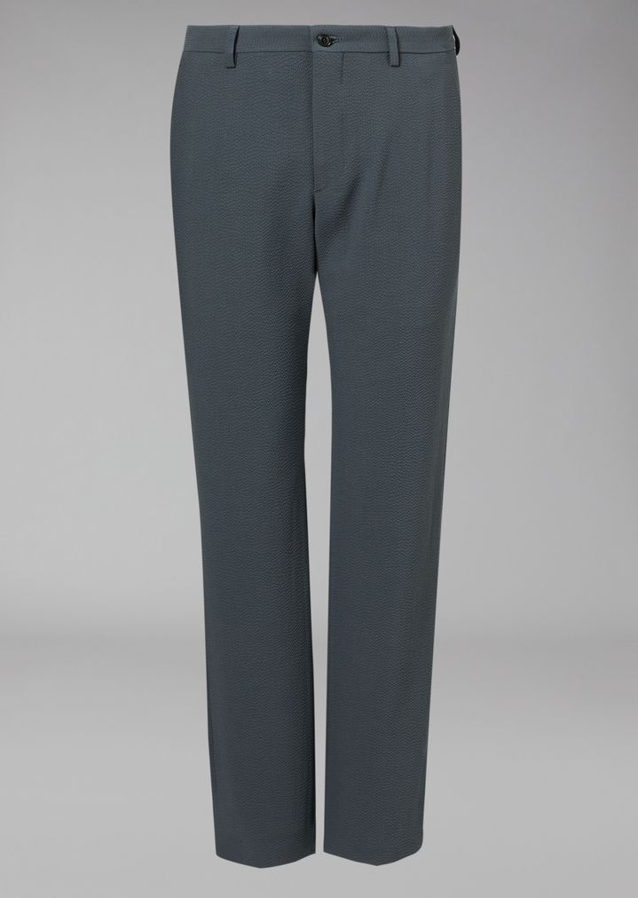 Trousers in seersucker Trousers in seersucker