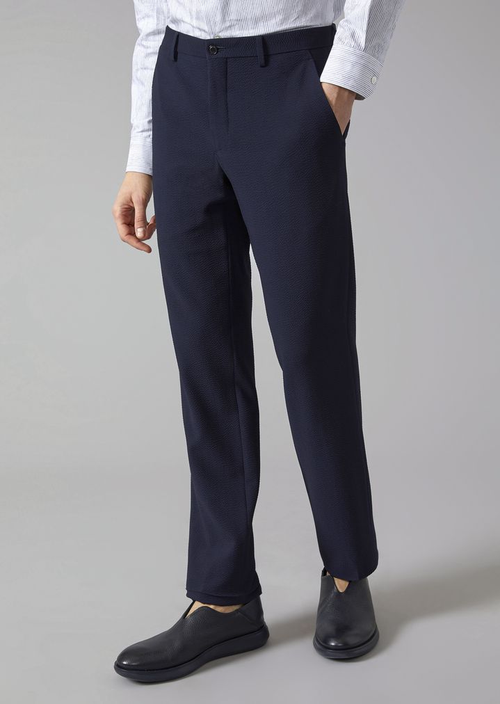 Trousers in seersucker Trousers in seersucker