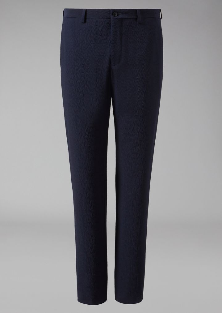 Trousers in seersucker Trousers in seersucker