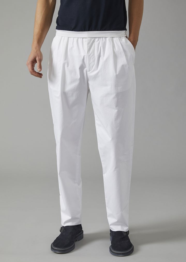 Cotton trousers with darts Cotton trousers with darts