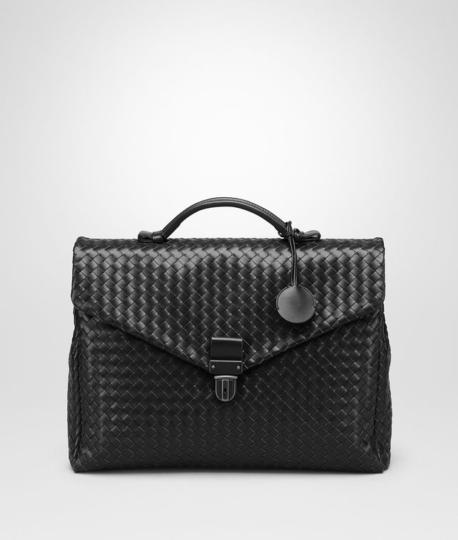 BOTTEGA VENETA NERO INTRECCIATO SMALL BRIEFCASE Business bag Man fp