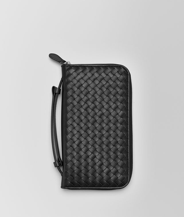 BOTTEGA VENETA NERO INTRECCIATO DOCUMENT CASE Pouch E fp