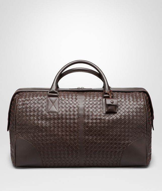 BOTTEGA VENETA Ebano Intrecciato VN Medium Duffel Travel Bag E fp