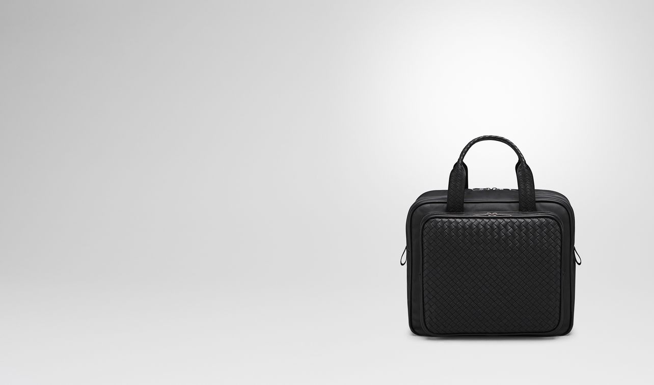 travel bag in nero intrecciato vn landing